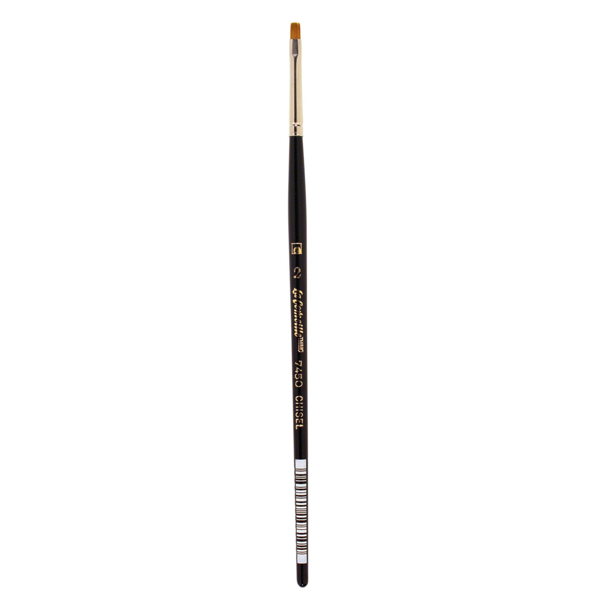 Golden Taklon Short Handle Chisel Blender Brush by Artist's Loft™ Vienna